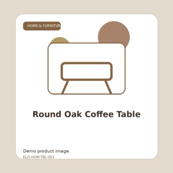 Round Oak Coffee Table