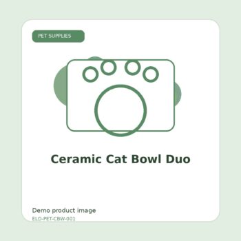 Ceramic Cat Bowl Duo