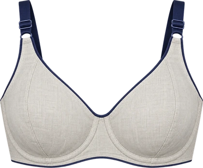 Classic Gray Linen Bra