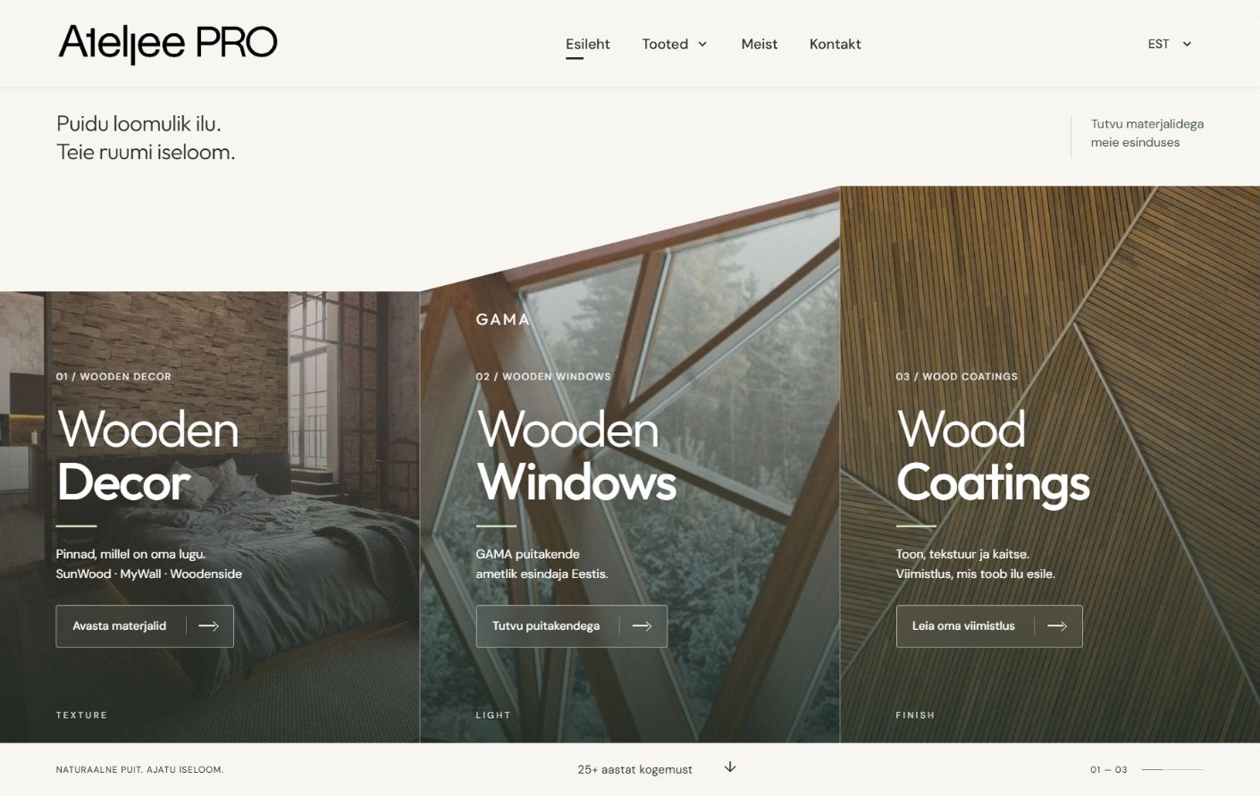 Ateljee PRO website presentation