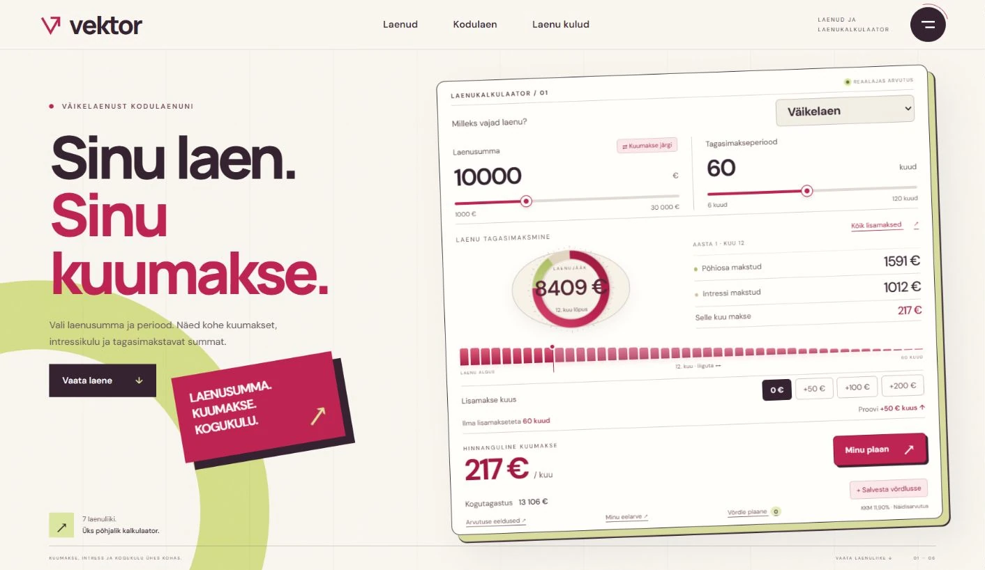 VEKTOR website presentation