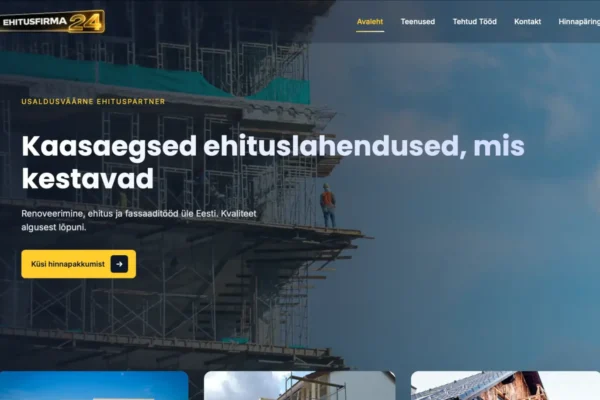 Ehitusfirma24.ee Website