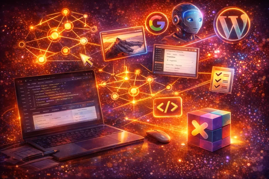 WordPress SEO future with entity SEO, schema markup and AI structured data visualization