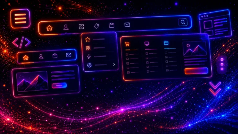 Modern CSS navigation menus with responsive navbar, dropdown menu, mega menu and mobile hamburger menu UI examples